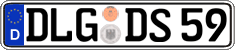 German license plate, Regular plates