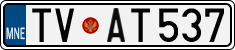 License plate of Montenegro, Cars