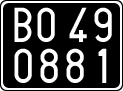 License plate of Italy, Cars (1927 year series)