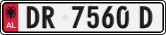 License plate of Albania, Cars (1993)