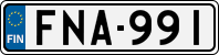 License plate of Finland, Cars