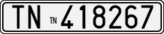 License plate of Italy, Cars (1927 year series)