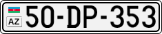 License plate of Azerbaijan, Cars
