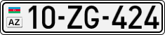 License plate of Azerbaijan, Cars