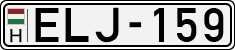 license plates of Hungary, Cars (1990)
