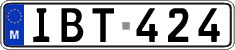 License plate of Malta, Regular plates (ABC 123)