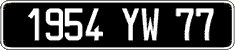 French license plate, FNI