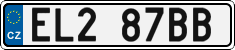 License plate of the Czech Republic, Electric vehicles