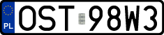 License plates of Poland, Regular car plates
