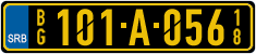 License plate of Serbia, Diplomatic