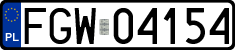 License plates of Poland, Regular car plates