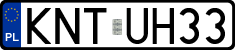 License plates of Poland, Regular car plates