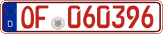 German license plate, Red license plates