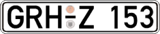 German license plate, Regular plates