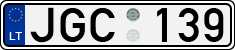 License plate of Lithuania, Cars