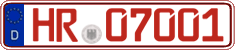 German license plate, Red license plates