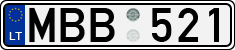 License plate of Lithuania, Cars
