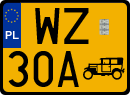 License plates of Poland, Oldtimers