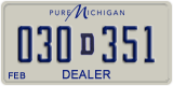 Michigan, Dealer (12D345 / 123D45)