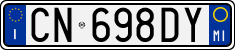 License plate of Italy, Cars (1994 year series)