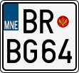 License plate of Montenegro, Motorcycles