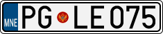 License plate of Montenegro, Cars