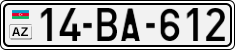 License plate of Azerbaijan, Cars