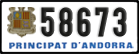 License plate of Andorra, Cars (1234(5))