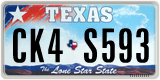 Texas, Regular plates (2009) (АB1-C234)
