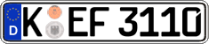 German license plate, Regular plates
