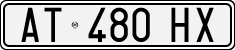 License plate of Italy, Cars (1994 year series)