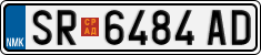 License plate of North Macedonia, Regular plates (2012)