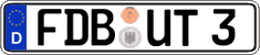 German license plate, Regular plates