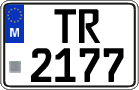 License plate of Malta, Trailers (TR 123(4))