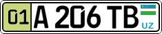 License plate of Uzbekistan, Private owners