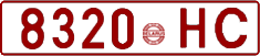 License plate Belarus, Cars (1992)