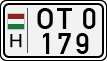 license plates of Hungary, Oldtimers (1990)