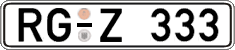 German license plate, Regular plates