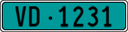 License plate of Switzerland, Agricultural vehicles (green)