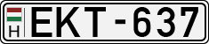 license plates of Hungary, Cars (1990)