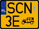 License plates of Poland, Oldtimers