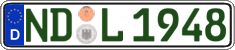 German license plate, Regular plates
