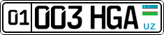 License plate of Uzbekistan, Organizations