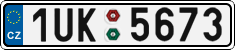 License plate of the Czech Republic, Cars (2001)