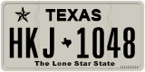 Texas, Regular plates (2012) (АBC-1234)