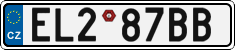 License plate of the Czech Republic, Electric vehicles