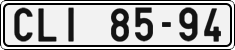 License plate of the Czech Republic, Cars (1960)