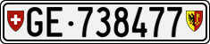 License plate of Switzerland, Cars
