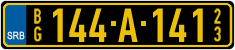 License plate of Serbia, Diplomatic