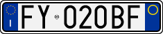 License plate of Italy, Cars (1994 year series)